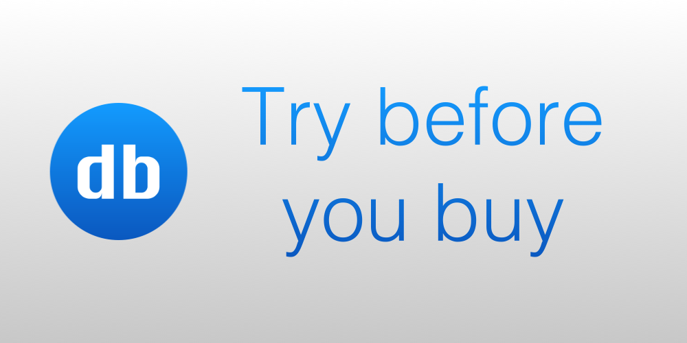Try before you buy
